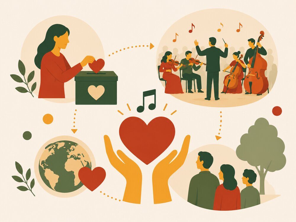 Illustration d'un don solidaire
